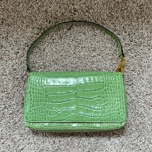 Kate Spade green snakeskin shoulder bag